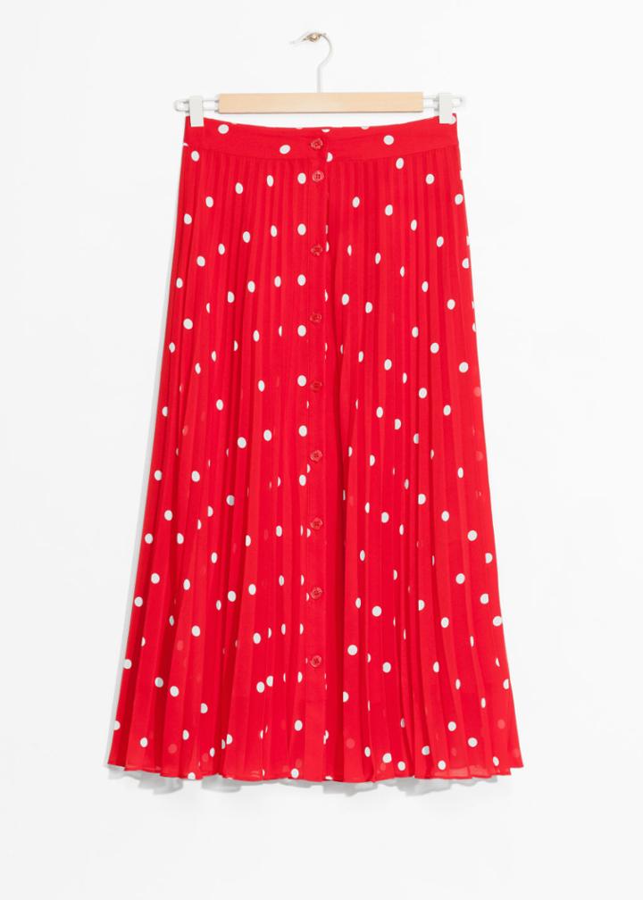 Other Stories Pleated Skirt - Red