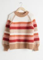 Other Stories Striped Wool Blend Sweater - Pink
