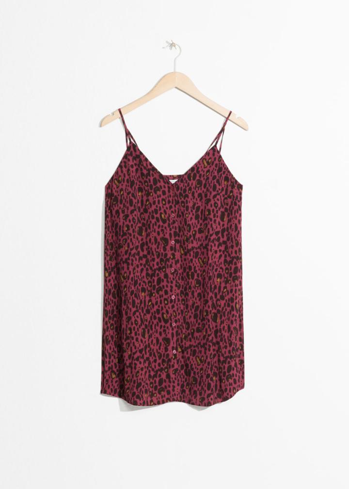 Other Stories Placket Dress - Red
