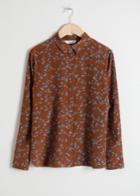 Other Stories Silk Button Up Blouse - Brown