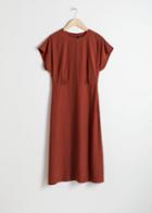 Other Stories Short Sleeve Midi Dress - Red