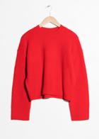 Other Stories Cropped Sweater - Red