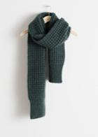 Other Stories Chunky Rib Knit Scarf - Green
