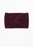 Other Stories Twist Headband In Mohair Blend - Red
