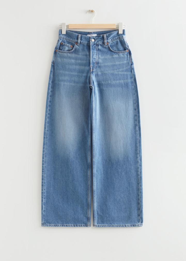 Other Stories Low Waist Wide Jeans - Blue