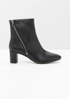 Other Stories Curved Zipper Boots - Black