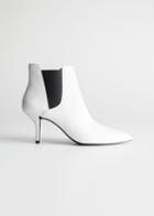 Other Stories Pointed Stiletto Ankle Boots - White