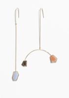 Other Stories Asymmetric Stone Earrings