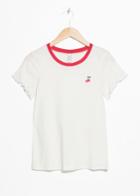 Other Stories Cherry Print Tee - White