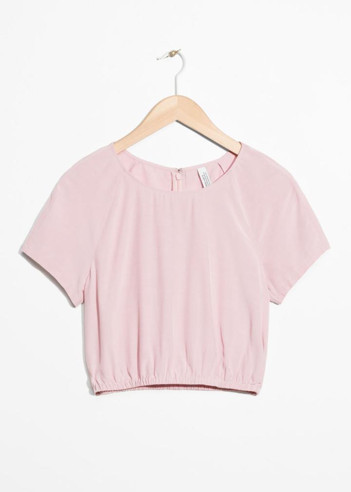 Other Stories Voluminous Crop Top - Pink