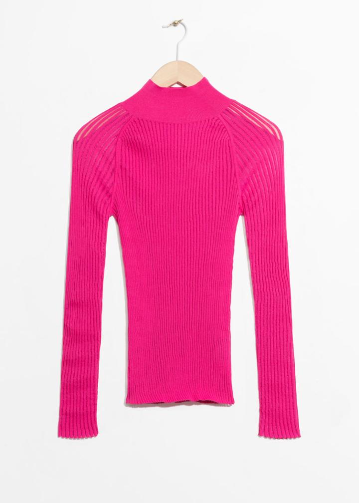 Other Stories Ribbed Sweater - Pink