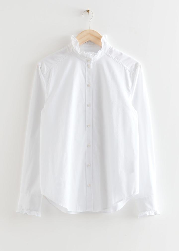 Other Stories Wide Frill Shirt - White