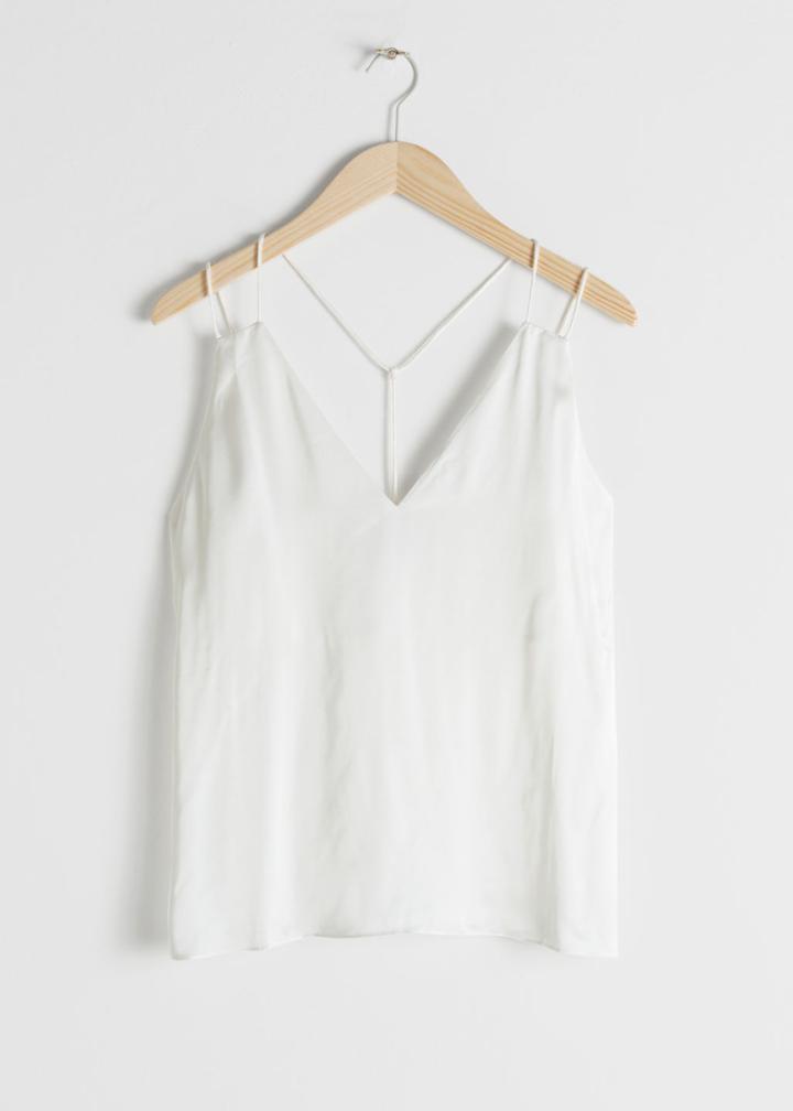 Other Stories Duo Spaghetti Strap Tank Top - White
