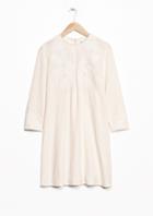 Other Stories Embroidered Shift Dress