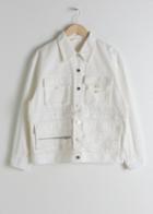 Other Stories Oversized Cotton Workwear Jacket - White