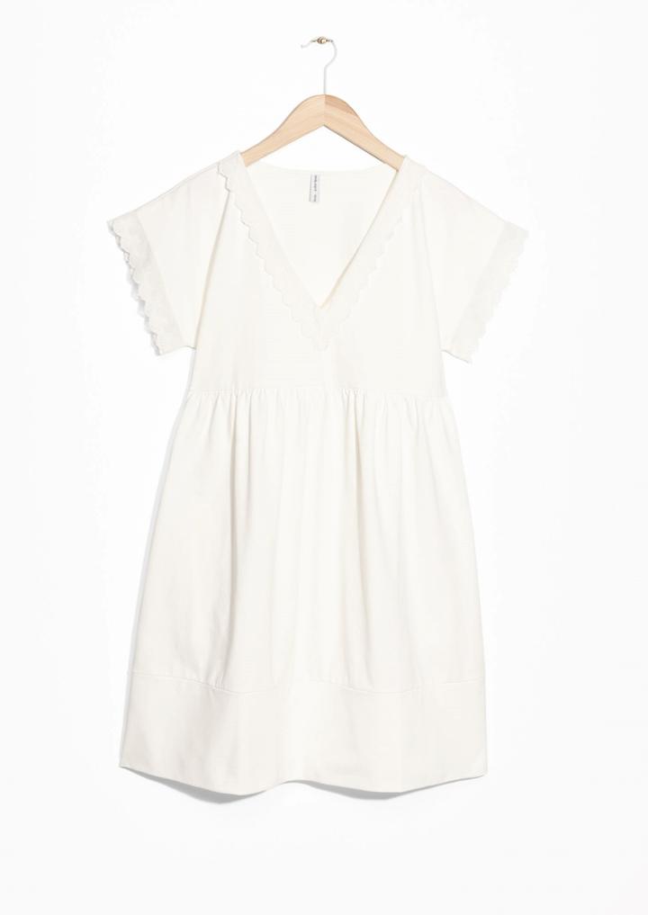 Other Stories Broderie Anglaise Jersey Dress
