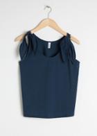 Other Stories Tie Tank Top - Blue