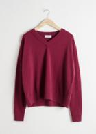 Other Stories Cashmere Knit Sweater - Red