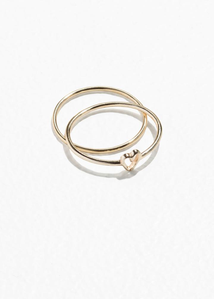 Other Stories Heart Ring - Gold