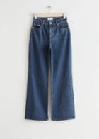 Other Stories Wide Leg Cropped Jeans - Blue