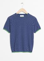 Other Stories Mirco Knit Top - Blue