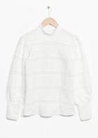 Other Stories Buttoned Back Blouse - White