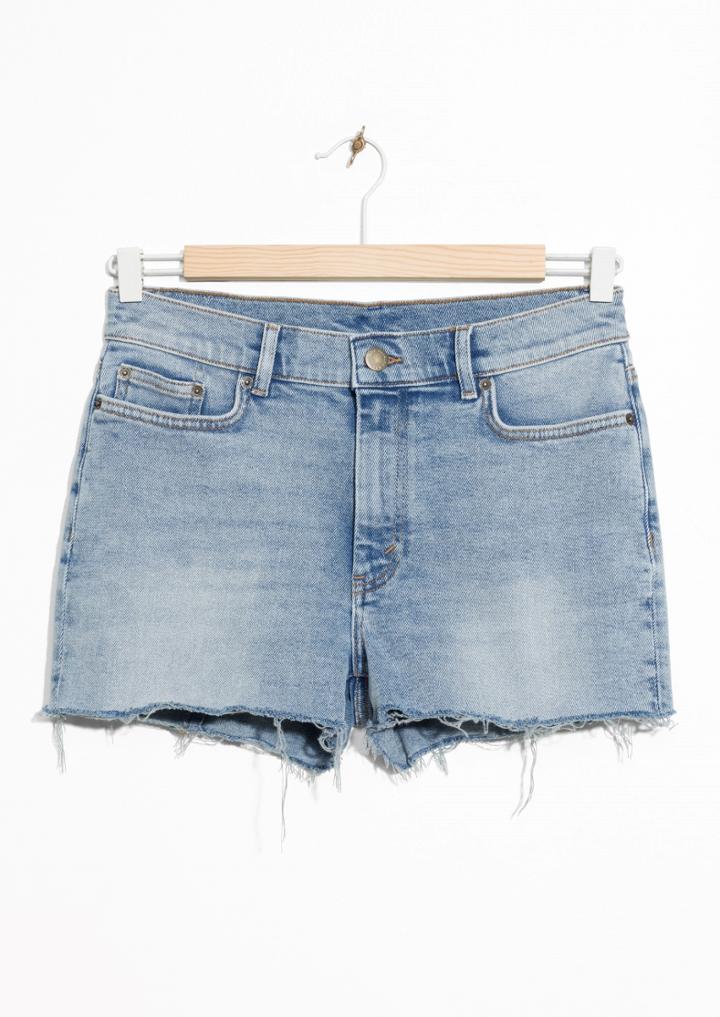 Other Stories Raw Hem Denim Shorts