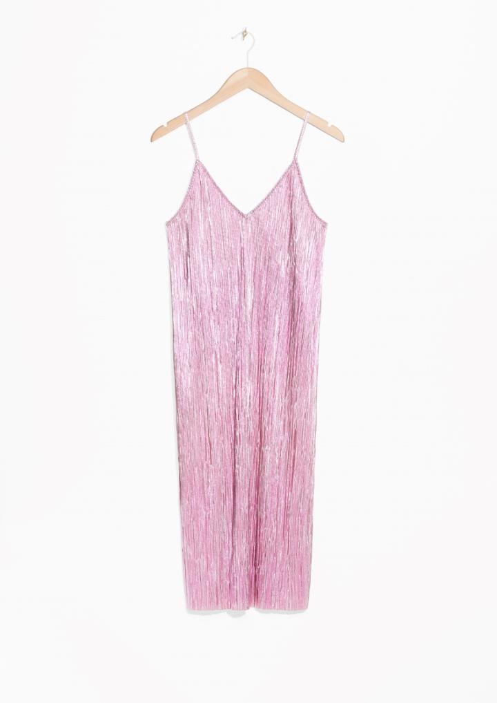Other Stories Metallic Sheen Dress