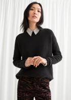 Other Stories Cotton Blend Sweater - Black