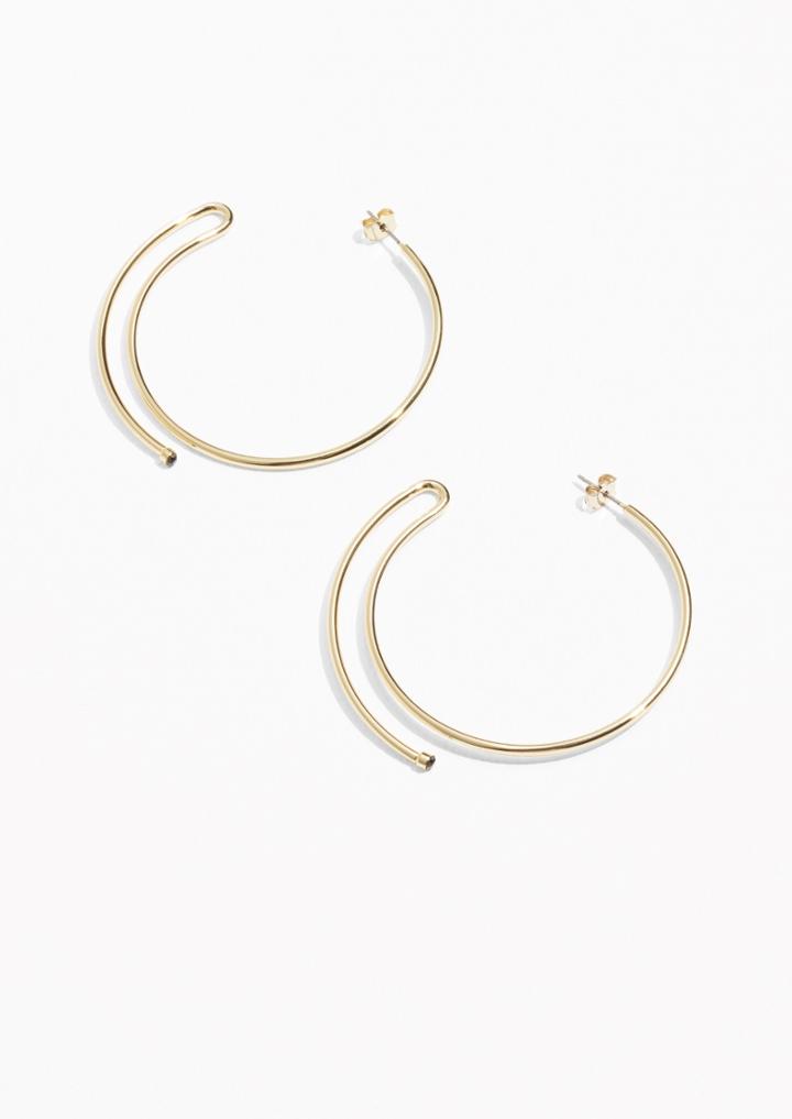 Other Stories Wire Movement Hoop Earrings