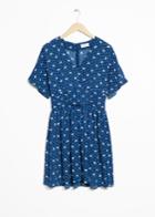 Other Stories Flared Mini Dress - Blue