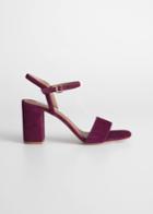Other Stories Strappy Block Heel Sandals - Red