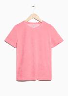 Other Stories Velour T-shirt - Pink