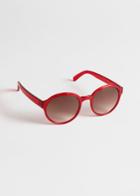 Other Stories Round Frame Sunglasses - Red