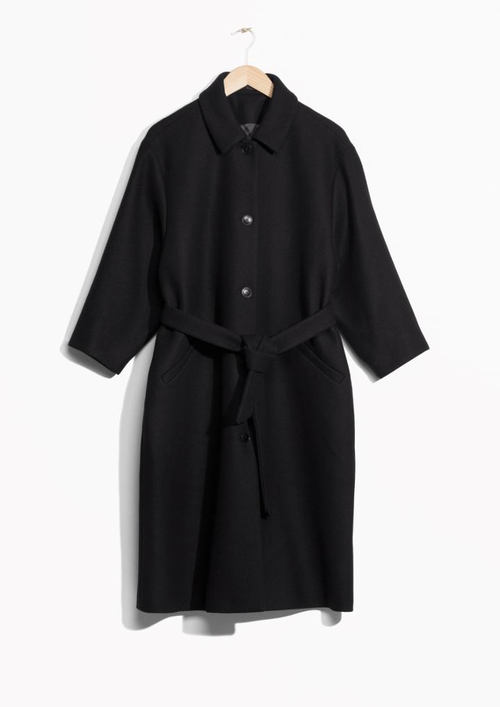 Other Stories Tie Belt Wrap Coat