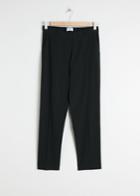 Other Stories Striped Tailored Trousers - Black