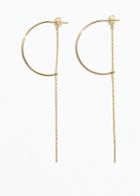 Other Stories Drop Chain Hoop - Gold