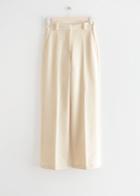 Other Stories Wide Press Crease Trousers - Beige