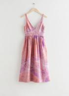 Other Stories Printed Sleeveless Midi Dress - Purple