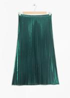 Other Stories Pleated Skirt - Turquoise