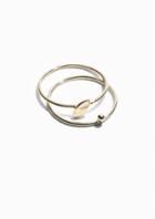 Other Stories Gold-plated Sterling Silver Leafy Ring Set