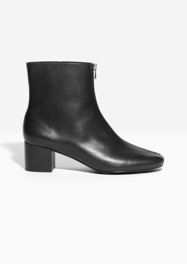 Other Stories Zip Leather Boots