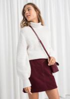 Other Stories Wool Blend Turtleneck Sweater - White