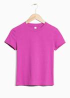 Other Stories Cotton Jersey T-shirt - Pink