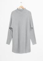 Other Stories Raised Neck Sweater Dress - Grey