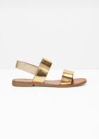 Other Stories Wide Strap Sandals - Gold
