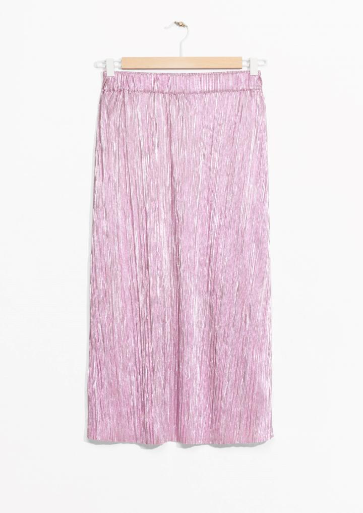 Other Stories Metallic Sheen Skirt