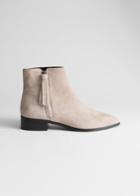 Other Stories Suede Chelsea Boots - Yellow