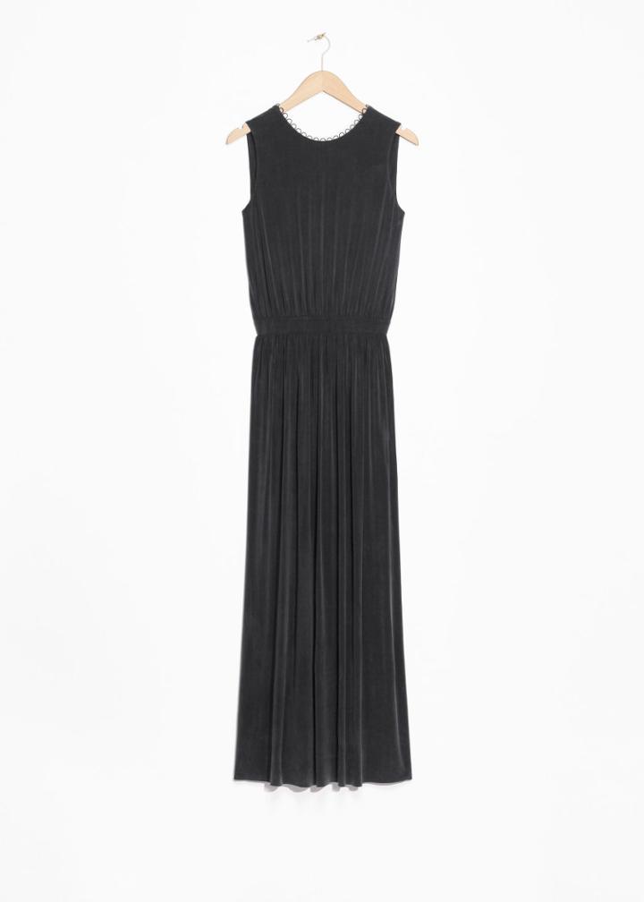 Other Stories Cupro Maxi Dress - Black
