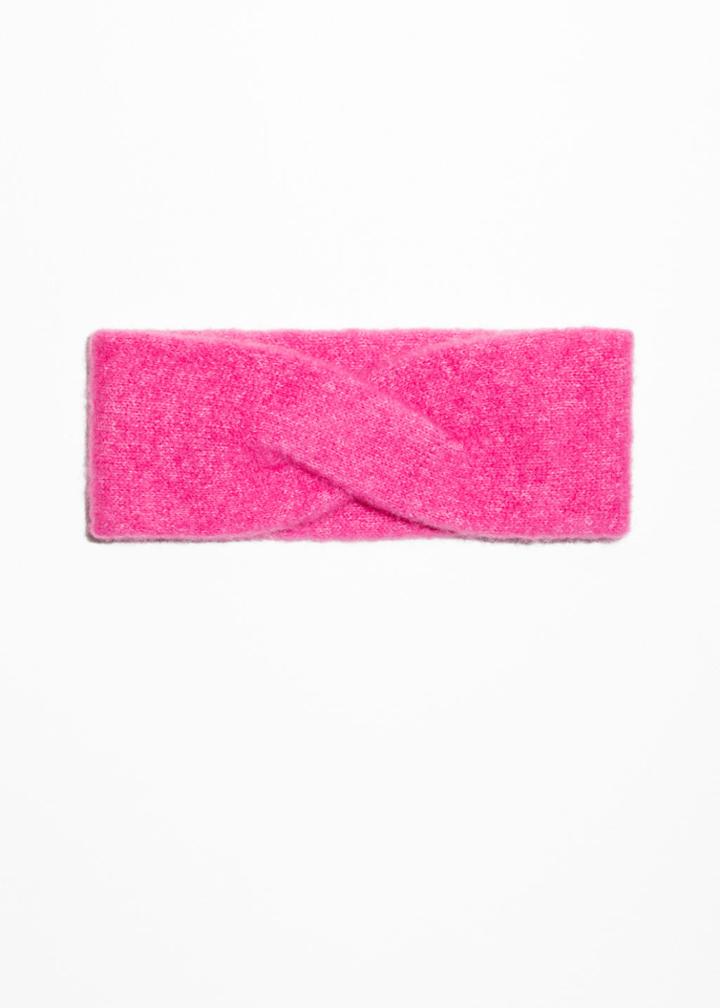 Other Stories Merino Wool Headband - Pink